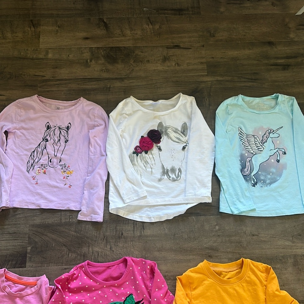 Gymboree girls long sleeve bundle horse unicorn size 6